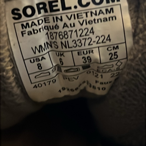 SOREL Women's Kinetic Caribou Boot Size 8 - Picture 7 of 7